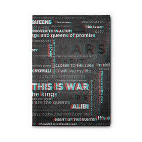 Обложка для автодокументов с принтом 30 SECONDS TO MARS в городе Новоалтайск, натуральная кожа |  размер 19,9*13 см; внутри 4 больших “конверта” для документов и один маленький отдел — туда идеально встанут права | Тематика изображения на принте: 30 seconds to mars | 30 секунд до марса | jared leto | thirty seconds to mars | джаред лето
