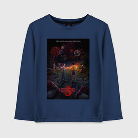 Детский лонгслив хлопок с принтом STRANGER THINGS 3 в городе Новоалтайск, 100% хлопок | круглый вырез горловины, полуприлегающий силуэт, длина до линии бедер | 11 | eleven | stranger | things | дела | крайне | оди | одиннадцатая | одиннадцать | очень | события | странные