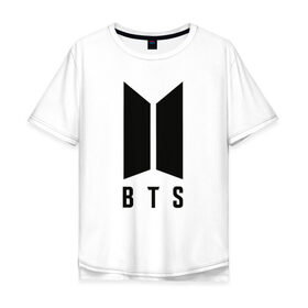 Мужская футболка хлопок Oversize с принтом BTS (+ на спине) в городе Новоалтайск, 100% хлопок | свободный крой, круглый ворот, “спинка” длиннее передней части | army | bts | jhope | jimin | jin | jungkook | k pop | kpop | mon | monster | suga | v | wings | бтс