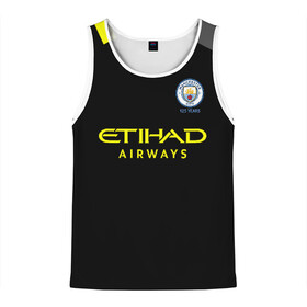 Мужская майка 3D с принтом De Bruyne away 19-20 в городе Новоалтайск, 100% полиэстер | круглая горловина, приталенный силуэт, длина до линии бедра. Пройма и горловина окантованы тонкой бейкой | Тематика изображения на принте: champions | de bruyne | england | manchester city | англия | де брюйне | лига чемпионов | манчестер сити