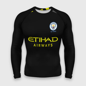 Мужской рашгард 3D с принтом Manchester City away 19 20 в городе Новоалтайск,  |  | aguero | champions | england | manchester city | англия | лига чемпионов | манчестер сити