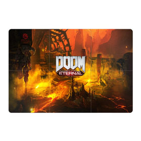 Магнитный плакат 3Х2 с принтом DOOM ETERNAL в городе Новоалтайск, Полимерный материал с магнитным слоем | 6 деталей размером 9*9 см | Тематика изображения на принте: doom | doom eternal | game | дум