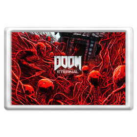 Магнит 45*70 с принтом DOOM ETERNAL в городе Новоалтайск, Пластик | Размер: 78*52 мм; Размер печати: 70*45 | Тематика изображения на принте: doom | doom eternal | game | дум