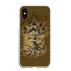 Чехол для iPhone XS Max матовый с принтом Дерево жизни в городе Новоалтайск, Силикон | Область печати: задняя сторона чехла, без боковых панелей | 3d | 9 миров | абстракция | арт | дерево жизни | индраксиль | песочный