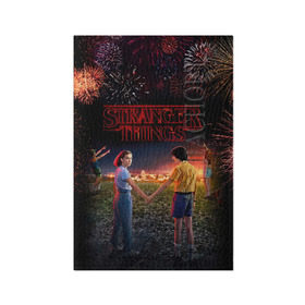 Обложка для паспорта матовая кожа с принтом STRANGER THINGS в городе Новоалтайск, натуральная матовая кожа | размер 19,3 х 13,7 см; прозрачные пластиковые крепления | 011 | down | eleven | netflix | season | series | strange | stranger | things | upside | дела | дина | загадочные | монстр | монстры | одиннадцать | очень | сезон | сериал | сериалы | события | странные | ужасы