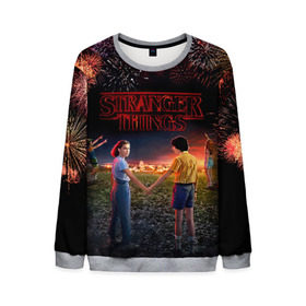 Мужской свитшот 3D с принтом STRANGER THINGS в городе Новоалтайск, 100% полиэстер с мягким внутренним слоем | круглый вырез горловины, мягкая резинка на манжетах и поясе, свободная посадка по фигуре | 011 | down | eleven | netflix | season | series | strange | stranger | things | upside | дела | дина | загадочные | монстр | монстры | одиннадцать | очень | сезон | сериал | сериалы | события | странные | ужасы