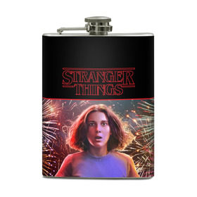 Фляга с принтом STRANGER THINGS в городе Новоалтайск, металлический корпус | емкость 0,22 л, размер 125 х 94 мм. Виниловая наклейка запечатывается полностью | 011 | down | eleven | netflix | season | series | strange | stranger | things | upside | дела | дина | загадочные | монстр | монстры | одиннадцать | очень | сезон | сериал | сериалы | события | странные | ужасы