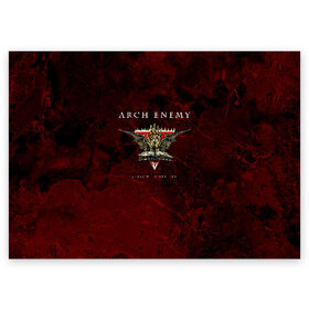 Поздравительная открытка с принтом Arch Enemy в городе Новоалтайск, 100% бумага | плотность бумаги 280 г/м2, матовая, на обратной стороне линовка и место для марки
 | ae | arch enemy | алисса уайт глаз | анджело | арх | архенеме | архэнеми | арч | арчэнеми | даниэль эрландссон | джефф лумис | енеме | инеме | инемэ | майкл эмотт | шарли | энеме | энеми | энемэ