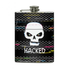 Фляга с принтом Hacked в городе Новоалтайск, металлический корпус | емкость 0,22 л, размер 125 х 94 мм. Виниловая наклейка запечатывается полностью | hacker | hacknet | взлом | виртуальность | кибер | киберпанк | программист | хакер
