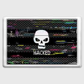 Магнит 45*70 с принтом Hacked в городе Новоалтайск, Пластик | Размер: 78*52 мм; Размер печати: 70*45 | hacker | hacknet | взлом | виртуальность | кибер | киберпанк | программист | хакер