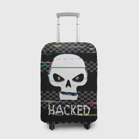 Чехол для чемодана 3D с принтом Hacked в городе Новоалтайск, 86% полиэфир, 14% спандекс | двустороннее нанесение принта, прорези для ручек и колес | hacker | hacknet | взлом | виртуальность | кибер | киберпанк | программист | хакер