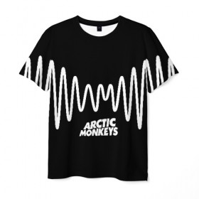 Мужская футболка 3D с принтом ARCTIC MONKEYS в городе Новоалтайск, 100% полиэфир | прямой крой, круглый вырез горловины, длина до линии бедер | arctic monkeys | арктик манкис | арктические мартышки
