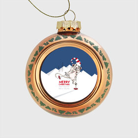 Стеклянный ёлочный шар с принтом Merry Christmas в городе Новоалтайск, Стекло | Диаметр: 80 мм | animal | cap | christmas | christmas trees | claus | green | hat | holiday | mountains | new year | rat | red | santa | skis | snow | sticks | winter | горы | елки | животное | зеленый | зима | клаус | колпак | красный | крыса | лыжи | новый год | п