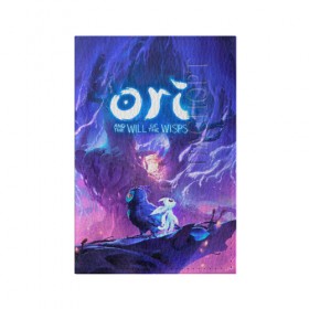 Обложка для паспорта матовая кожа с принтом Ori - And The Will Of The Wisp в городе Новоалтайск, натуральная матовая кожа | размер 19,3 х 13,7 см; прозрачные пластиковые крепления | microsoft studios | moon studios | ori | ori and the blind forest | unity | лес | луна | нибела | ночной лес | ночь | ори | платформер | сова