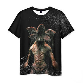 Мужская футболка 3D с принтом Stranger Things - Demogorgon в городе Новоалтайск, 100% полиэфир | прямой крой, круглый вырез горловины, длина до линии бедер | 011 | down | eleven | netflix | season | series | strange | stranger | things | upside | дела | дина | загадочные | монстр | монстры | одиннадцать | очень | сезон | сериал | сериалы | события | странные | ужасы