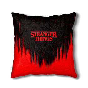 Подушка 3D с принтом STRANGER THINGS в городе Новоалтайск, наволочка – 100% полиэстер, наполнитель – холлофайбер (легкий наполнитель, не вызывает аллергию). | состоит из подушки и наволочки. Наволочка на молнии, легко снимается для стирки | Тематика изображения на принте: stranger things | очень странные дела