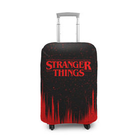 Чехол для чемодана 3D с принтом STRANGER THINGS в городе Новоалтайск, 86% полиэфир, 14% спандекс | двустороннее нанесение принта, прорези для ручек и колес | stranger things | очень странные дела
