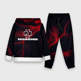 Детский костюм 3D (с толстовкой) с принтом Rammstein. в городе Новоалтайск,  |  | 3d | hard | logo | metal | music | rammstein | rock | гроза | знак | иллюстрация | лого | метал | молния | музыка | рамштайн | рок | символ | текстура