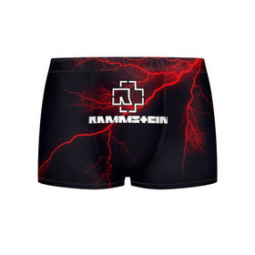 Мужские трусы 3D с принтом Rammstein. в городе Новоалтайск, 50% хлопок, 50% полиэстер | классическая посадка, на поясе мягкая тканевая резинка | 3d | hard | logo | metal | music | rammstein | rock | гроза | знак | иллюстрация | лого | метал | молния | музыка | рамштайн | рок | символ | текстура