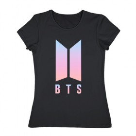 Женская футболка хлопок с принтом BTS TEAM (НА СПИНЕ) в городе Новоалтайск, 100% хлопок | прямой крой, круглый вырез горловины, длина до линии бедер, слегка спущенное плечо | bangtan boys | bts | бтс