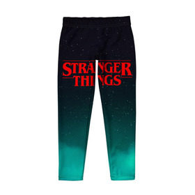 Детские леггинсы 3D с принтом STRANGER THINGS в городе Новоалтайск, полиэстер 85%, спандекс 15% | эластичный пояс, зауженный крой | stranger things | очень странные дела