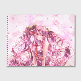 Альбом для рисования с принтом Hatsune Miku в городе Новоалтайск, 100% бумага
 | матовая бумага, плотность 200 мг. | Тематика изображения на принте: anime | character | geisha | hatsune miku | japan | kimono | manga | style | аниме | вокалоид | девушки | манга | мульт | оружие | сёдзё | сериал | хатсуне мику