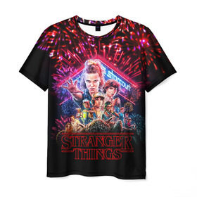Мужская футболка 3D с принтом STRANGER THINGS - 3 Сезон в городе Новоалтайск, 100% полиэфир | прямой крой, круглый вырез горловины, длина до линии бедер | 011 | down | eleven | netflix | season | series | strange | stranger | things | upside | дела | дина | загадочные | монстр | монстры | одиннадцать | очень | сезон | сериал | сериалы | события | странные | ужасы