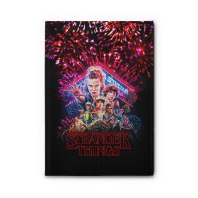 Обложка для автодокументов с принтом STRANGER THINGS - 3 Сезон в городе Новоалтайск, натуральная кожа |  размер 19,9*13 см; внутри 4 больших “конверта” для документов и один маленький отдел — туда идеально встанут права | Тематика изображения на принте: 011 | down | eleven | netflix | season | series | strange | stranger | things | upside | дела | дина | загадочные | монстр | монстры | одиннадцать | очень | сезон | сериал | сериалы | события | странные | ужасы