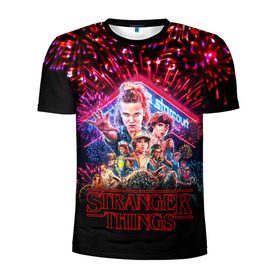 Мужская футболка 3D спортивная с принтом STRANGER THINGS - 3 Сезон в городе Новоалтайск, 100% полиэстер с улучшенными характеристиками | приталенный силуэт, круглая горловина, широкие плечи, сужается к линии бедра | 011 | down | eleven | netflix | season | series | strange | stranger | things | upside | дела | дина | загадочные | монстр | монстры | одиннадцать | очень | сезон | сериал | сериалы | события | странные | ужасы