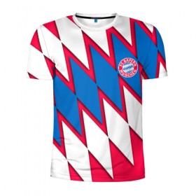 Мужская футболка 3D спортивная с принтом FC Bayern Munchen 2019 в городе Новоалтайск, 100% полиэстер с улучшенными характеристиками | приталенный силуэт, круглая горловина, широкие плечи, сужается к линии бедра | bayern | football | munchen | бавария | бундеслига | мюнхен | спорт | футбол | футбольный клуб