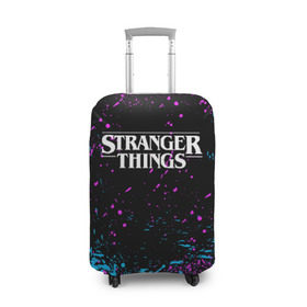 Чехол для чемодана 3D с принтом STRANGER THINGS в городе Новоалтайск, 86% полиэфир, 14% спандекс | двустороннее нанесение принта, прорези для ручек и колес | stranger things | очень странные дела
