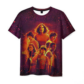Мужская футболка 3D с принтом STRANGER THINGS - 3 сезон в городе Новоалтайск, 100% полиэфир | прямой крой, круглый вырез горловины, длина до линии бедер | 011 | down | eleven | netflix | season | series | strange | stranger | things | upside | дела | дина | загадочные | монстр | монстры | одиннадцать | очень | сезон | сериал | сериалы | события | странные | ужасы