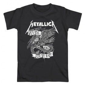 Мужская футболка хлопок с принтом Metallica в городе Новоалтайск, 100% хлопок | прямой крой, круглый вырез горловины, длина до линии бедер, слегка спущенное плечо. | metalica | metallica | группа | джеймс хэтфилд | кирк хэмметт | ларс ульрих | метал | металика | металлика | миталика | музыка | роберт трухильо | рок | трэш | трэшметал | хард | хеви