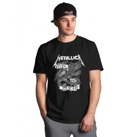 Футболка хлопок Оверсайз с принтом Metallica в городе Новоалтайск, 100% хлопок | свободный крой, круглый ворот, “спинка” длиннее передней части | metalica | metallica | группа | джеймс хэтфилд | кирк хэмметт | ларс ульрих | метал | металика | металлика | миталика | музыка | роберт трухильо | рок | трэш | трэшметал | хард | хеви