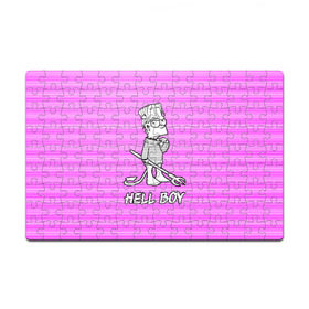 Пазл магнитный 126 элементов с принтом Lil Peep (Hell Boy) в городе Новоалтайск, полимерный материал с магнитным слоем | 126 деталей, размер изделия —  180*270 мм | Тематика изображения на принте: alone | boy | hell | hell boy | lil | lil peep | peep | rap | sad | лил пип | маленький пип | пип | реп | рэп
