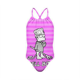 Детский купальник 3D с принтом Lil Peep (Hell Boy) в городе Новоалтайск, Полиэстер 85%, Спандекс 15% | Слитный крой, подклад по переду изделия, узкие бретели | alone | boy | hell | hell boy | lil | lil peep | peep | rap | sad | лил пип | маленький пип | пип | реп | рэп