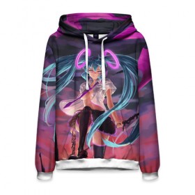 Мужская толстовка 3D с принтом Hatsune Miku в городе Новоалтайск, 100% полиэстер | двухслойный капюшон со шнурком для регулировки, мягкие манжеты на рукавах и по низу толстовки, спереди карман-кенгуру с мягким внутренним слоем. | Тематика изображения на принте: anime | character | geisha | hatsune miku | japan | kimono | manga | style | аниме | вокалоид | девушки | манга | мульт | оружие | сёдзё | сериал | хатсуне мику