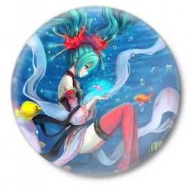 Значок с принтом Hatsune Miku в городе Новоалтайск,  металл | круглая форма, металлическая застежка в виде булавки | anime | character | geisha | hatsune miku | japan | kimono | manga | style | аниме | вокалоид | девушки | манга | мульт | оружие | сёдзё | сериал | хатсуне мику