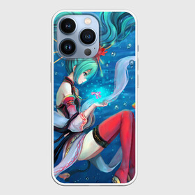Чехол для iPhone 13 Pro с принтом Hatsune Miku в чулках в городе Новоалтайск,  |  | Тематика изображения на принте: anime | character | geisha | hatsune miku | japan | kimono | manga | style | аниме | вокалоид | девушки | манга | мульт | оружие | сёдзё | сериал | хатсуне мику