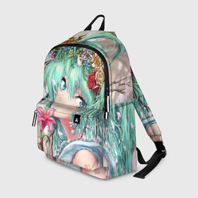 Рюкзак 3D с принтом Hatsune Miku в городе Новоалтайск, 100% полиэстер | лямки с регулируемой длиной, сверху петелька, чтобы рюкзак можно было повесить на вешалку. Основное отделение закрывается на молнию, как и внешний карман. Внутри два дополнительных кармана, один из которых закрывается на молнию. По бокам два дополнительных кармашка | anime | character | geisha | hatsune miku | japan | kimono | manga | style | аниме | вокалоид | девушки | манга | мульт | оружие | сёдзё | сериал | хатсуне мику
