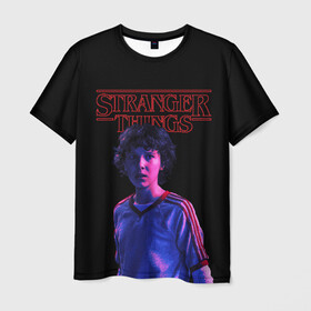 Мужская футболка 3D с принтом STRANGER THINGS - Дина в городе Новоалтайск, 100% полиэфир | прямой крой, круглый вырез горловины, длина до линии бедер | 011 | down | eleven | netflix | season | series | strange | stranger | things | upside | дела | дина | загадочные | монстр | монстры | одиннадцать | очень | сезон | сериал | сериалы | события | странные | ужасы