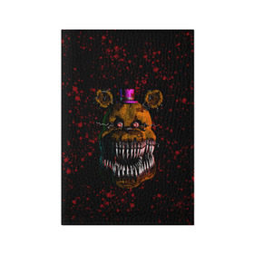 Обложка для паспорта матовая кожа с принтом FNAF Nightmare в городе Новоалтайск, натуральная матовая кожа | размер 19,3 х 13,7 см; прозрачные пластиковые крепления | blood | five nights at freddy’s | fnaf | game | horror | игра | кровь | пять ночей у фредди | ужас | фнаф | фреди
