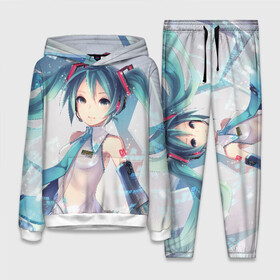 Женский костюм 3D (с толстовкой) с принтом МИКУ ХАЦУНЭ | MIKU HATSUNE в городе Новоалтайск,  |  | Тематика изображения на принте: anime | character | geisha | hatsune miku | japan | kimono | manga | style | аниме | вокалоид | девушки | манга | мульт | оружие | сёдзё | сериал | хатсуне мику