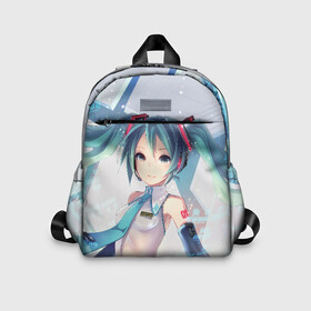 Детский рюкзак 3D с принтом МИКУ ХАЦУНЭ | MIKU HATSUNE в городе Новоалтайск, 100% полиэстер | лямки с регулируемой длиной, сверху петелька, чтобы рюкзак можно было повесить на вешалку. Основное отделение закрывается на молнию, как и внешний карман. Внутри дополнительный карман. По бокам два дополнительных кармашка | anime | character | geisha | hatsune miku | japan | kimono | manga | style | аниме | вокалоид | девушки | манга | мульт | оружие | сёдзё | сериал | хатсуне мику