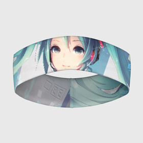 Повязка на голову 3D с принтом МИКУ ХАЦУНЭ | MIKU HATSUNE в городе Новоалтайск,  |  | anime | character | geisha | hatsune miku | japan | kimono | manga | style | аниме | вокалоид | девушки | манга | мульт | оружие | сёдзё | сериал | хатсуне мику