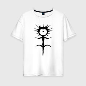 Женская футболка хлопок Oversize с принтом GHOSTEMANE в городе Новоалтайск, 100% хлопок | свободный крой, круглый ворот, спущенный рукав, длина до линии бедер
 | eric whitney | ghostemane