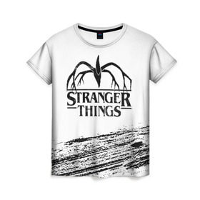 Женская футболка 3D с принтом STRANGER THINGS в городе Новоалтайск, 100% полиэфир ( синтетическое хлопкоподобное полотно) | прямой крой, круглый вырез горловины, длина до линии бедер | 011 | down | eleven | netflix | season | series | strange | stranger | things | upside | дела | дина | загадочные | монстр | монстры | одиннадцать | очень | сезон | сериал | сериалы | события | странные | ужасы