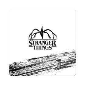 Магнит виниловый Квадрат с принтом STRANGER THINGS в городе Новоалтайск, полимерный материал с магнитным слоем | размер 9*9 см, закругленные углы | 011 | down | eleven | netflix | season | series | strange | stranger | things | upside | дела | дина | загадочные | монстр | монстры | одиннадцать | очень | сезон | сериал | сериалы | события | странные | ужасы