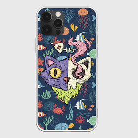 Чехол для iPhone 12 Pro Max с принтом Завтрак в городе Новоалтайск, Силикон |  | cat | ears | fish | kitten | nose | skeleton | smoke | взгляд | глаза | дым | кот | котенок | кошка | нос | рыба | скелет | уши | череп