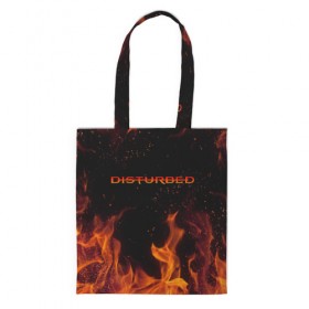 Сумка 3D повседневная с принтом DISTURBED (НА СПИНЕ) в городе Новоалтайск, 100% полиэстер | Плотность: 200 г/м2; Размер: 34×35 см; Высота лямок: 30 см | disturbed | дистурбед